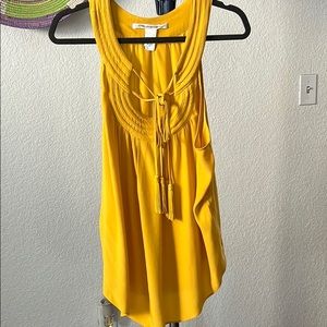 Diane Von Furstenberg mustard blouse